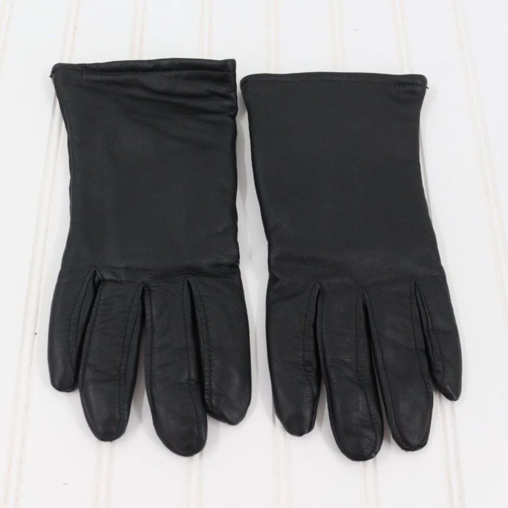 Hawkeye Glove Unisex Sheepskin Leather Gloves Black Wool Lined
